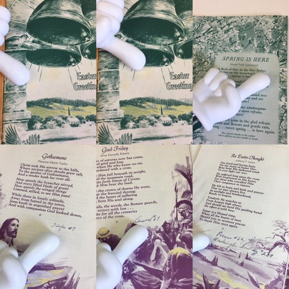 Vtg 1960s Easter Greetings Prayer Booklet w Pictures Catholic Religion READ - Picture 8 of 8